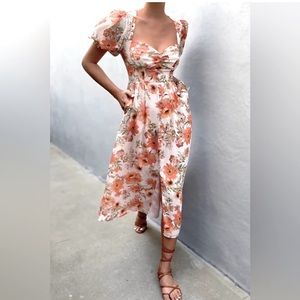 NWT Seven Wonders The Label Floral Midi Dress. Sz: L/8